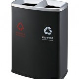雙桶分類(lèi)烤漆鐵皮垃圾桶