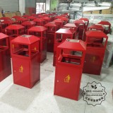 江門戶外方形不銹鋼垃圾箱采購案例