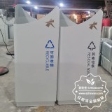 大悅城室內(nèi)組合式不銹鋼分類垃圾桶定制案例