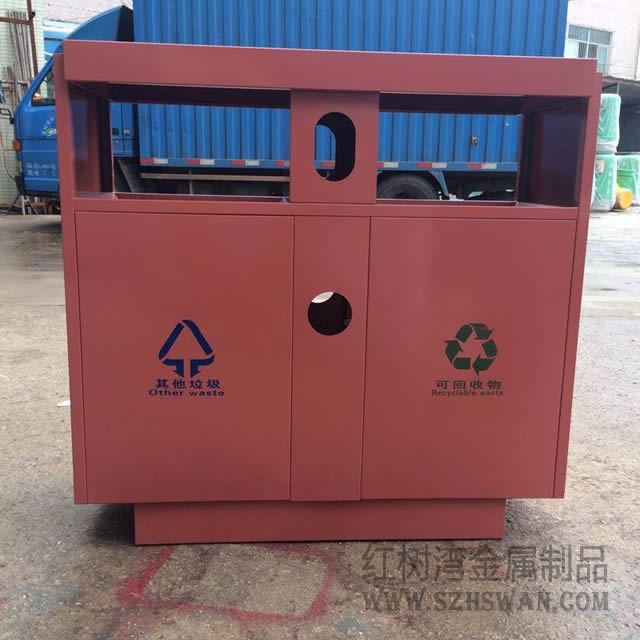 分類不銹鋼垃圾桶圖片