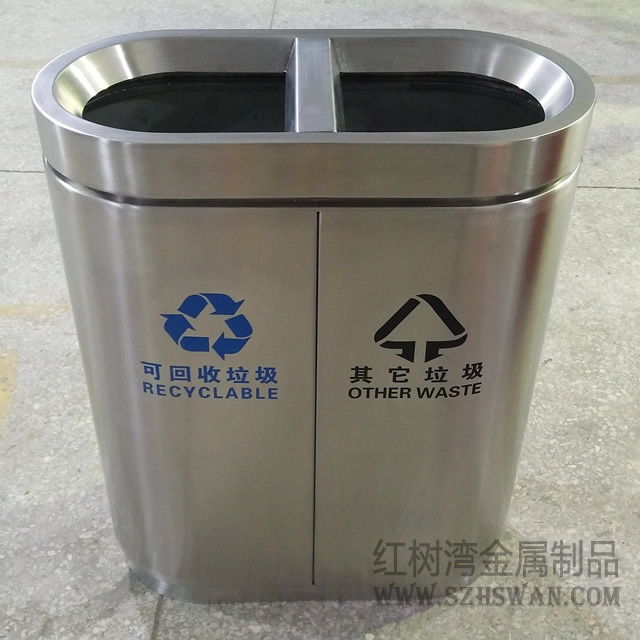 分類不銹鋼垃圾桶圖片