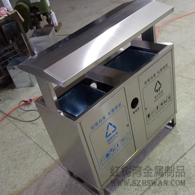 分類不銹鋼垃圾桶圖片