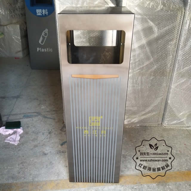酒店方形不銹鋼果皮箱圖片006