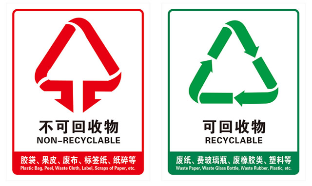 分類垃圾桶標識圖片