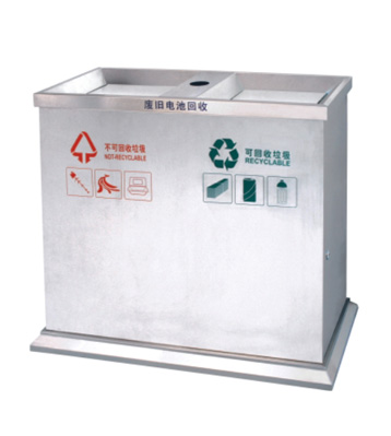 分類(lèi)環(huán)保不銹鋼垃圾桶主圖