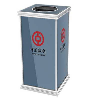 中國銀行電梯口垃圾桶